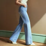 Slim Fit Casual Womens Denim Jeans Stretch Fabric Versatile Style Flattering Design Wholesale Av
