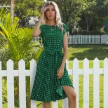Polka Dot Dress Customizable Wholesale Stylish Design Perfect for Summer Events OEM ODM Availabl
