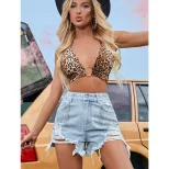 High Waisted Ripped Denim Shorts Loose Fit Versatile Style Trendy Design Summer Casual Wear Whol
