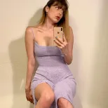Knit Bodycon Dress Sexy Backless Design Adjustable Straps High Slit Perfect for Parties and Nigh
