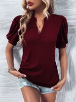 Womens Loose Fit Short Sleeve T Shirt Solid Color Comfortable Fabric Casual Style Wholesale Avai