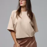 Womens Loose Fit Solid Color T Shirt 100 Cotton Short Sleeve Versatile Style Spring Summer Colle