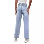 Casual Ripped Straight Leg Jeans for Women Versatile Style Comfortable Fit Trendy Design Perfect