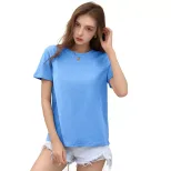 Casual White Short Sleeve T Shirt Loose Fit Round Neck Summer Style Perfect for Everyday Wear Wh