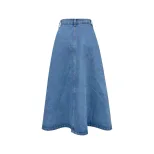 High Waisted A Line Denim Skirt Elegant Design Flowy Silhouette Casual Chic Wholesale Available