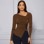 Elegant French Style Womens T Shirt Slim Fit Sophisticated Design Spring Summer Fashion Wholesal