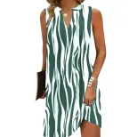 A Line Sleeveless Dress Multi Color V Neck Floral Print Summer Casual Wear Ready to Ship bulk or
