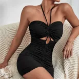 Backless Summer Dress Sexy Halter Neck European and American Style Perfect for Nightclubs Wholes