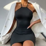 Knit Bodycon Dress Elegant Short Skirt Slim Fit Comfortable Fabric Spring Summer Casual Wear Who