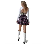High Waisted Floral Pleated A Line Skirt Short Length Trendy Design Perfect for Summer Wholesale
