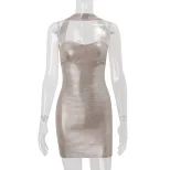 Bodycon Halter Dress Elegant Design Slim Fit Chic Style Perfect for Winter Parties Wholesale Ava