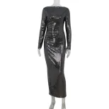 Sequin Bodycon Dress Slim Fit Elegant Style European Fashion Perfect for Parties and Special Occ