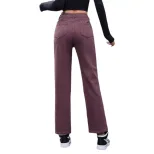 High Waisted Straight Leg Jeans Vintage Style Casual Fashion Versatile Fit Womens Apparel Wholes