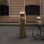 Fashion Vintage High Waisted Bow Design Sexy Midi Skirt for Women Spring Collection Elegant Styl