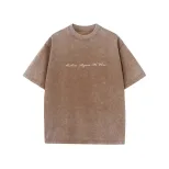 Loose Fit Womens T Shirt Summer Short Sleeve Washed Design Available in Multiple Colors Wholesale Supply