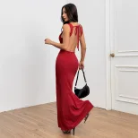 Elegant Backless Evening Dress Sexy Design Party Ready Spring Summer Collection Wholesale Availa