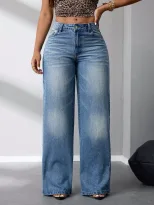 Loose Fit Wide Leg Denim Pants High Quality Fabric Casual Style Trendy Design Perfect for Everyd