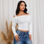 Basic Womens T Shirt Minimalist Design Short Sleeve Versatile Style Spring Summer Fashion Wholes