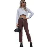 High Waisted Straight Leg Jeans Fashionable Design Comfortable Fit Versatile Style Autumn Winter