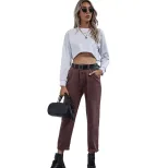 High Waisted Straight Leg Jeans Fashionable Design Comfortable Fit Versatile Style Autumn Winter
