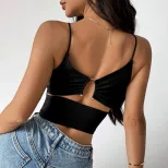 Womens Fashionable Minimalist Sexy Cami Top Versatile Casual Spring Summer Wholesale Available