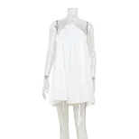 Halter Neck A Line Dress Chic Loose Fit Summer Fashion Perfect for Casual Outings Wholesale Avai