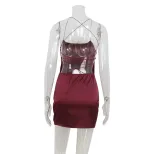 Velvet Bodycon Dress Sexy Backless Design Adjustable Straps Slim Fit Ideal for Parties and Night