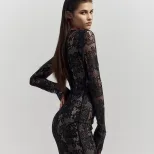 Elegant Lace Long Sleeve Bodycon Dress Slim Fit Waist Cinching Chic Style Perfect for Spring and