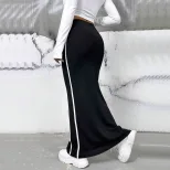 Color Block Bodycon Maxi Skirt Spring Summer Collection Slim Fit Vacation Style Wholesale Availa
