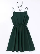 French Vintage Style Sleeveless Dress Elegant Aesthetic Fresh Look Lightweight Fabric Perfect fo