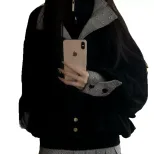 Womens Two Piece Set Spring Casual Jacket and Skirt Slim Fit Available in Black Wholesale Sizes S
