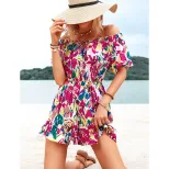 Floral Beach Cover Up Dress Lightweight Relaxed Fit Short Sleeve Summer Style Wholesale Availabl