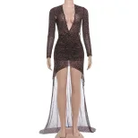 Summer Womens Bodycon Dress Deep V Neck Fashionable Leopard Print Slim Fit Perfect for Parties a