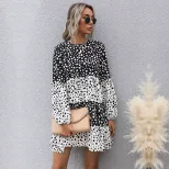 Womens Loose Fit Long Sleeve Dress Zebra Print Casual Summer Wear Available in Multiple Sizes Wholesale