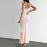 Summer Womens Dress Simple Sexy High Waist Bodycon Pink Perfect for Casual Outings Wholesale Ava