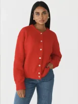 Womens Vintage Grey Wool Cardigan Soft Knit Versatile Button Closure Casual Wear Fall Winter Who