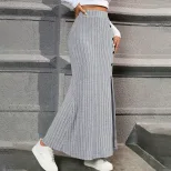 High Waisted Maxi Skirt Simple Versatile Draped Design Spring Summer Casual Wear Wholesale Avail