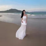 Chic White Mesh Strapless Maxi Dress Elegant Fit Soft Fabric Beach Vacation Style Available for