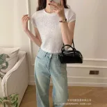 Summer Womens Sheer Mesh Top Short Sleeve Sequin Detail Pastel Colors Casual Wear Wholesale Avai