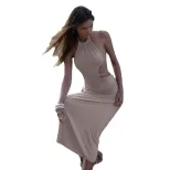 French Inspired Womens Maxi Dress Elegant Soft Fabric Spring Summer Collection Perfect for Vacat