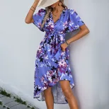 Floral Print Dress Sweet Elegant Colorful Perfect for Vacation and Summer Events Wholesale Avail