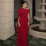 Off Shoulder Long Sleeve Dress Hollow Out Design Slim Fit Spring Fashion Perfect for Parties and