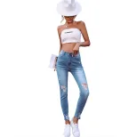 High Waisted Stretch Skinny Jeans Womens Fashion Trendy Style Casual Wear Wholesale Available