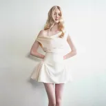 French Style Womens Satin Mini Dress Elegant Figure Hugging Sweet Sensual Perfect for Autumn Occ