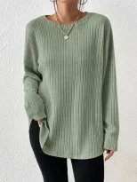 Casual Loose Fit Solid Color Sweater Round Neck Autumn Winter Comfortable Fabric Wholesale Avail