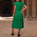 Summer Womens Dress Mid Length Solid Color Casual Style Perfect for Everyday Wear Wholesale Avai