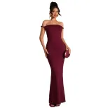 Elegant Summer Maxi Dress for Women Off Shoulder Backless Party Style Perfect for Formal Events