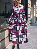 Elegant Long Sleeve Dress Chic Design Comfortable Fabric Versatile Style Perfect for Parties or