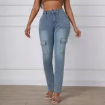 High Stretch Skinny Jeans Slim Fit Casual Style Versatile for Everyday Wear Wholesale Available