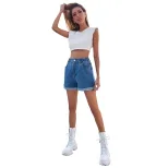 High Waisted Loose Fit Womens Denim Shorts Slimming Casual Style Perfect for Spring and Summer W